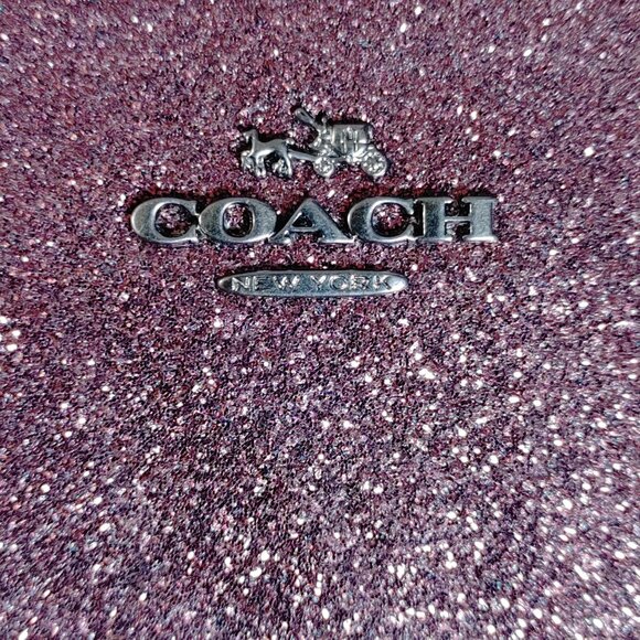 Coach Glitter Mini Wallet Pouch Wristlet Sparkly Pink Zipper Vietnam 5 by 3 - Picture 5 of 12